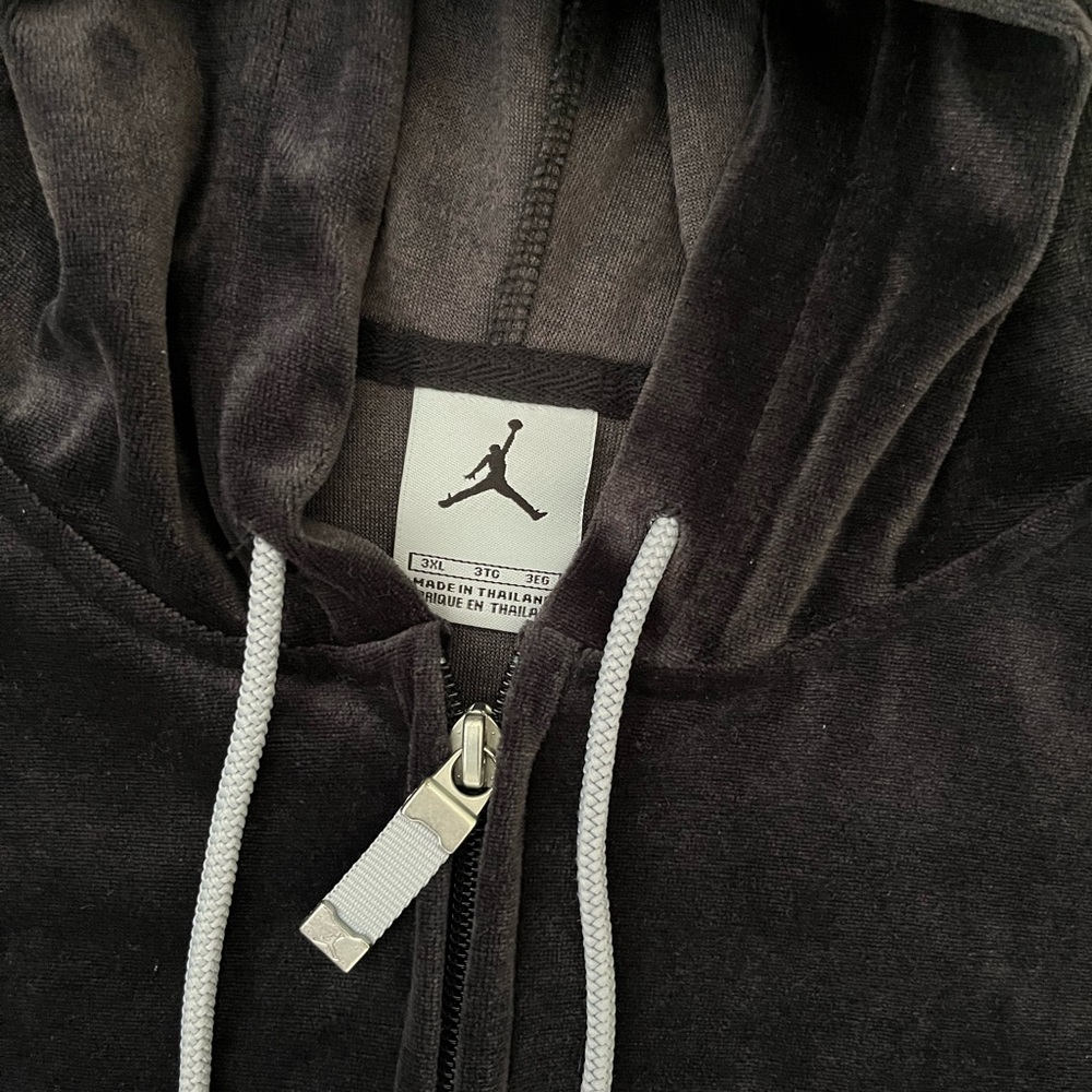 Vintage Black Velour Jordan Tracksuit or Workout Set - Picture 3 of 7